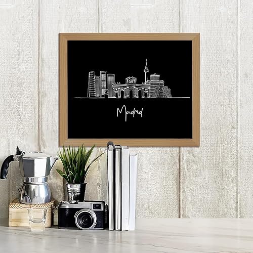 Vista 121 de TJ Originals - Barcelona, Madrid y España vistas de la ciudad, arte de pared ilustrado a mano, decoración de pared de sala de estar - Pósteres