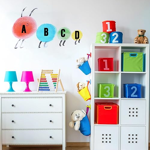 Miniatura 5 de 12 hojas de calcomanías del alfabeto, calcomanías de vinilo autoadhesivas negras estéticas, calcomanías de letras impermeables para botellas de