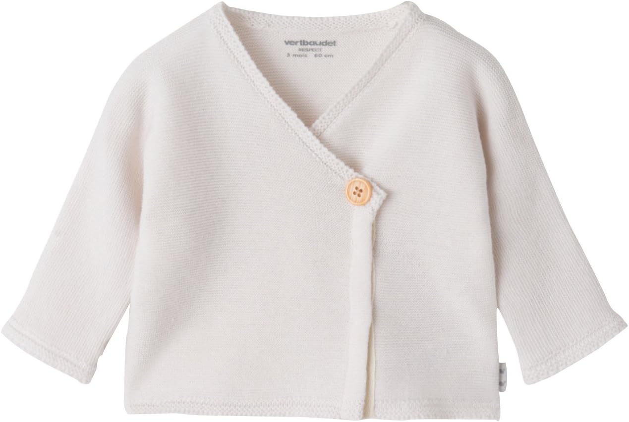 Vertbaudet Brassiere Bebe Coton Bio Et Laine Ivoire Naissance 50cm Amazon Fr Vetements