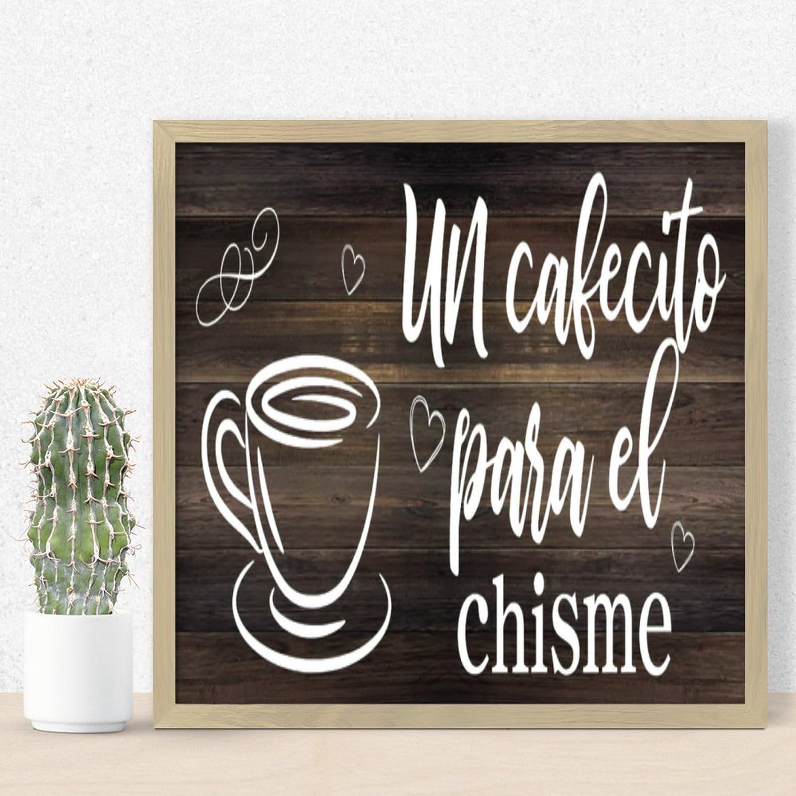 Café espagnol art décoration station de café en bois