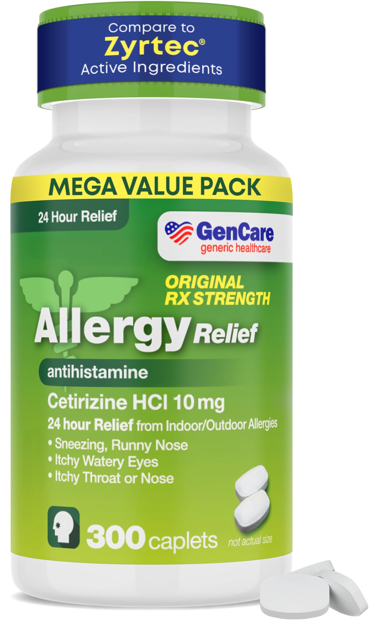 GenCare Cetirizine HCL 300 Caplets