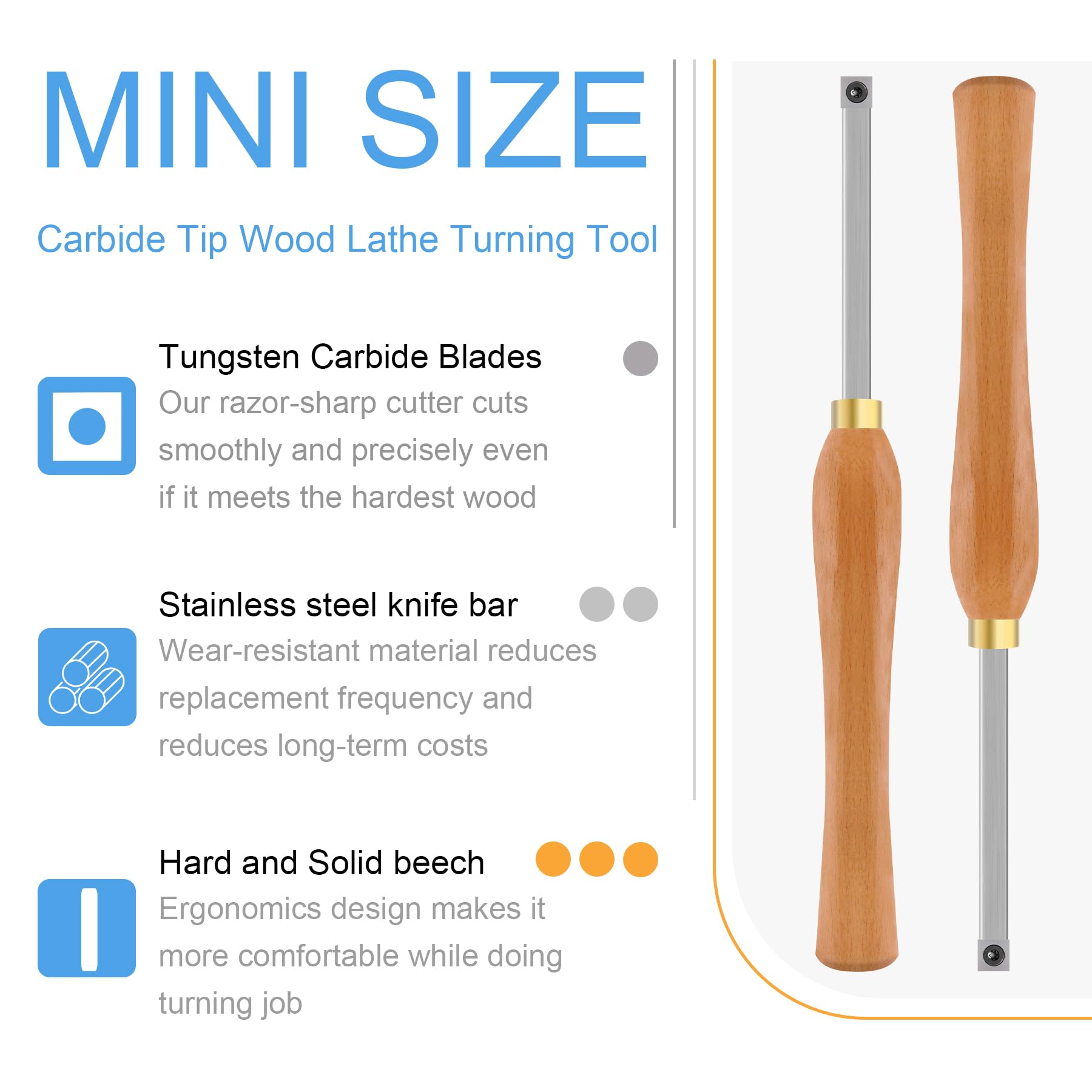 Rond Bois Plaquettes Carbure CDBP R12x2.5mm - Lot De 3 - Pour Tournage Sur Bois (MDF/bois Dur) Carbure De Calcium