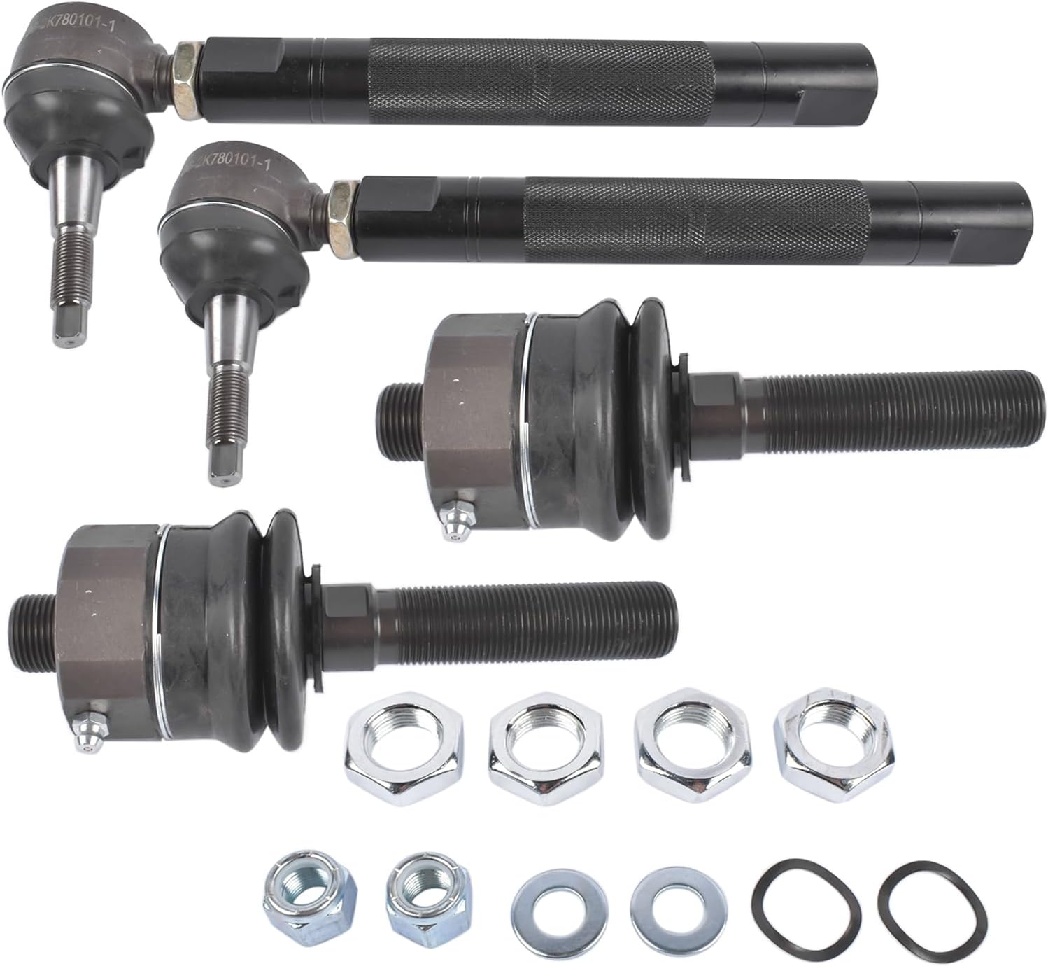 Heavy Duty Tie Rod Ends Kit 0-6" Adjustable Replacement for Chevy Silverado GMC Sierra 2500HD 3500HD 2011-2024