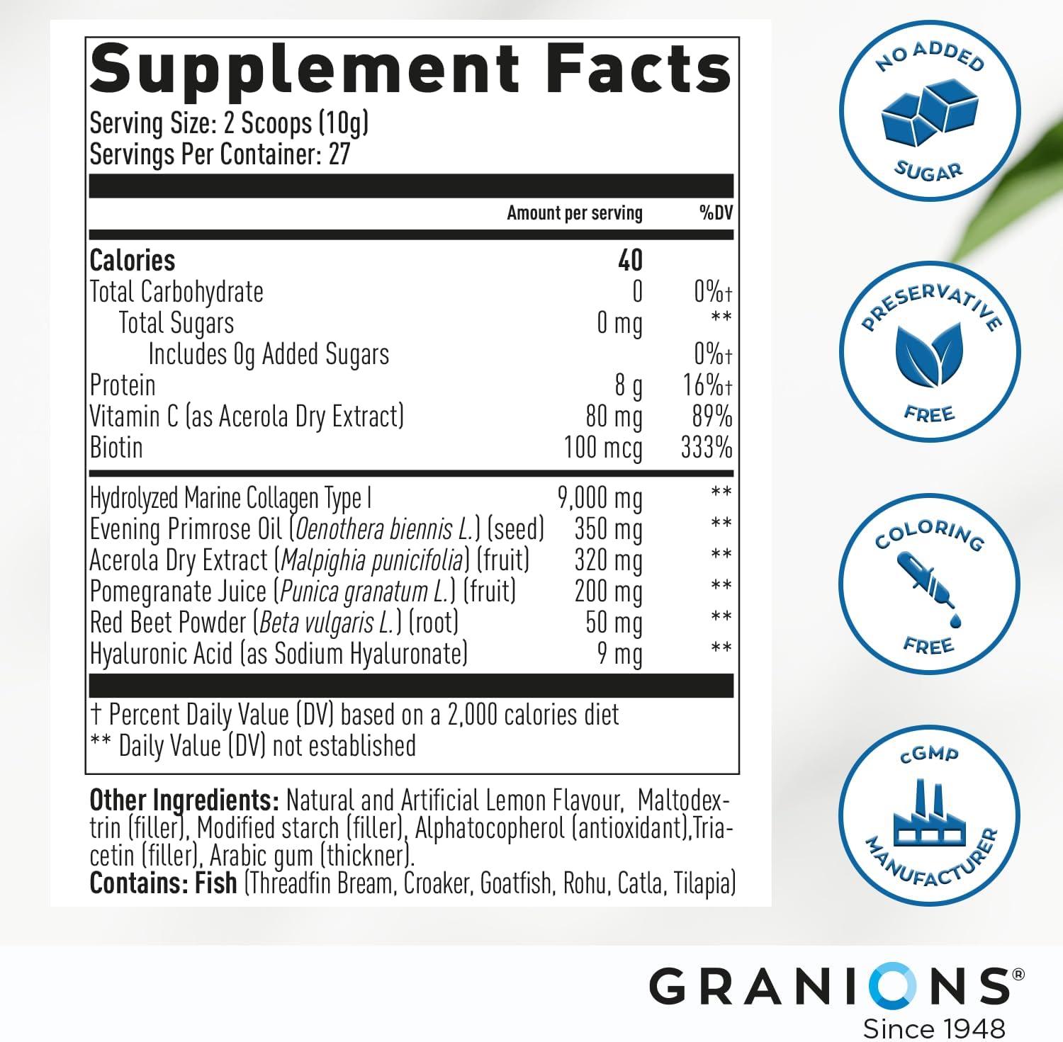 Granions Collagen Complex CoQ10 and Marine Collagen Pomegranate Powder Anti-Aging Bundle