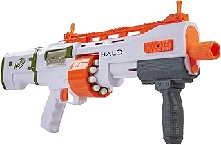 Nerf Halo Bulldog SG Dart Blaster -- Pump-Action, Rotating 10-Dart Drum, Tactical Rails, 10 Official Nerf Elite Darts, Skin Unlock Code