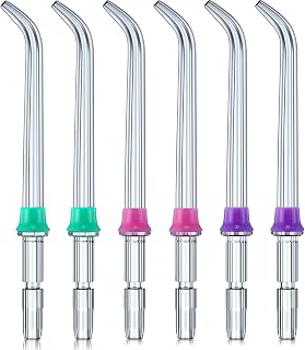 Replacement Classic Jet Tips Dental Water Jet Nozzle Accessories for Waterpik Water Flossers (Like WP-100) and Other Oral Irrigators (6 Pieces)