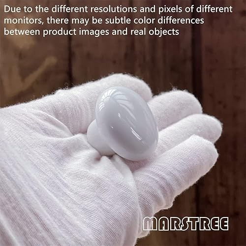 Miniatura 8 de 10 pomos de puerta de cerámica vintage de forma redonda para cajón, armario, armario, cajón, gabinete, accesorios de cocina para el hogar (rojo)