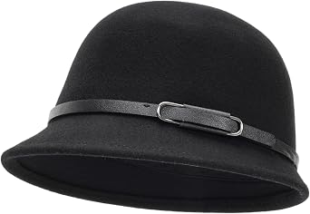 Women-Cloche-Hats 1920s Vintage-Bowler-Hat Winter Wool Felt Bucket Fedora Hats