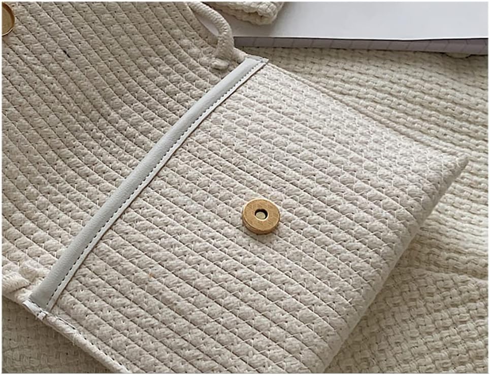 Cute Girl Woven Bag Flower -shoulder Small Square Plush Pendant Messenger