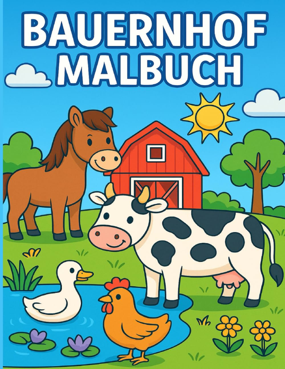 Bauernhof Malbuch: Bauernhof Malbuch für Kinder ab 3 Jahren