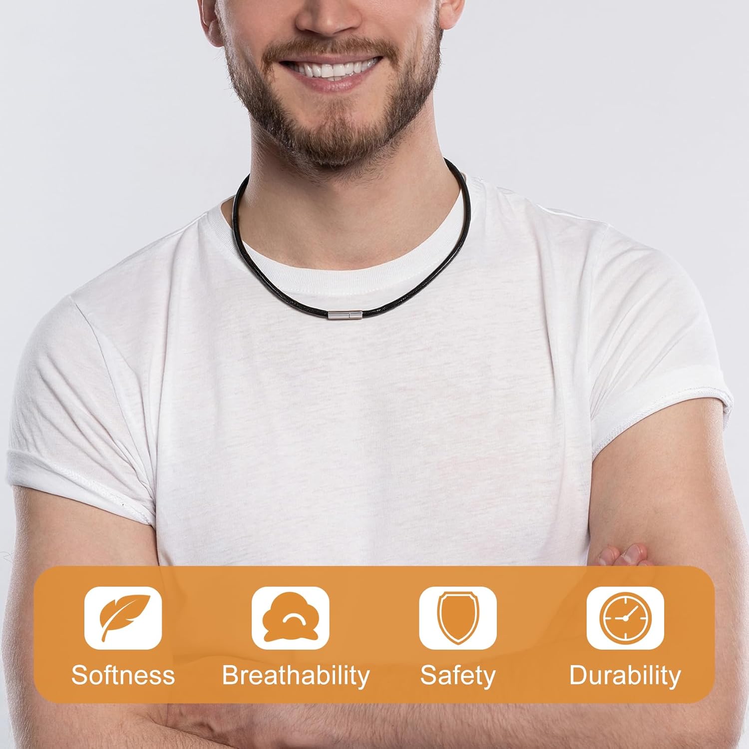 3 Pcs Black Necklace Cord, 1.5mm/2mm/3mm Leather Necklace Cord, Necklace Cord With Clasp, Leather Necklace for Women, Mens, Jewelry Making (18 inches) - Image 3