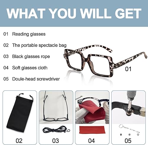 Miniatura 6 de OCCI CHIARI Lentes de lectura bifocales con parte superior transparente, bloqueo de luz azul, lectores de transición para mujeres 1.0 1.5 2.0 2.5