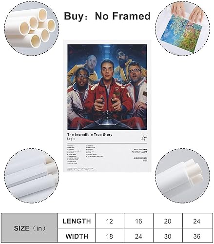 Miniatura 2 de ARTPCE Póster de lienzo con diseño de lógica de historias reales de The Incredible True Story, pintura artística decorativa, sala de estar,