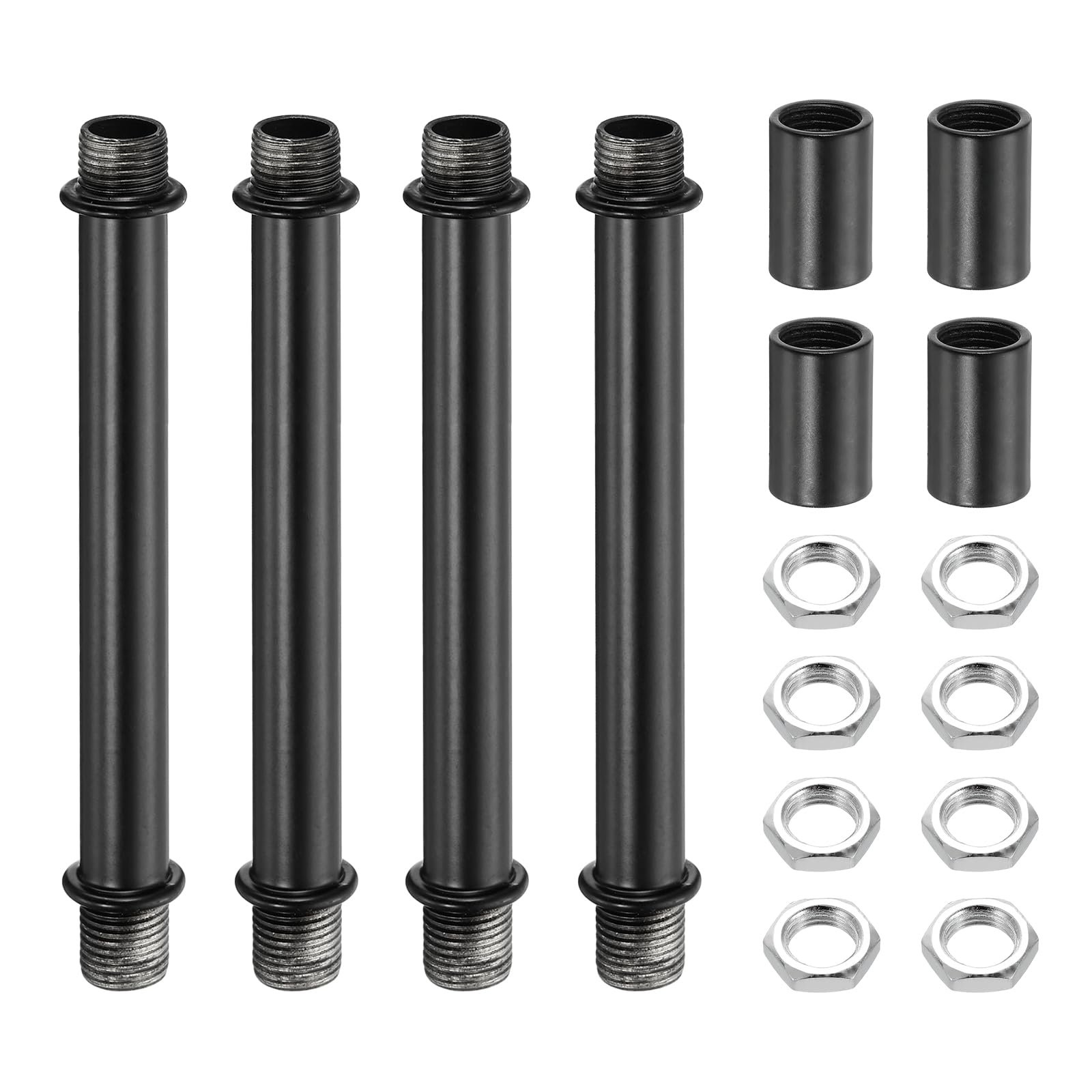 sourcing map Straight Pipe Lamp Stems Rod Kit 100mm/3.94" M10 3Set