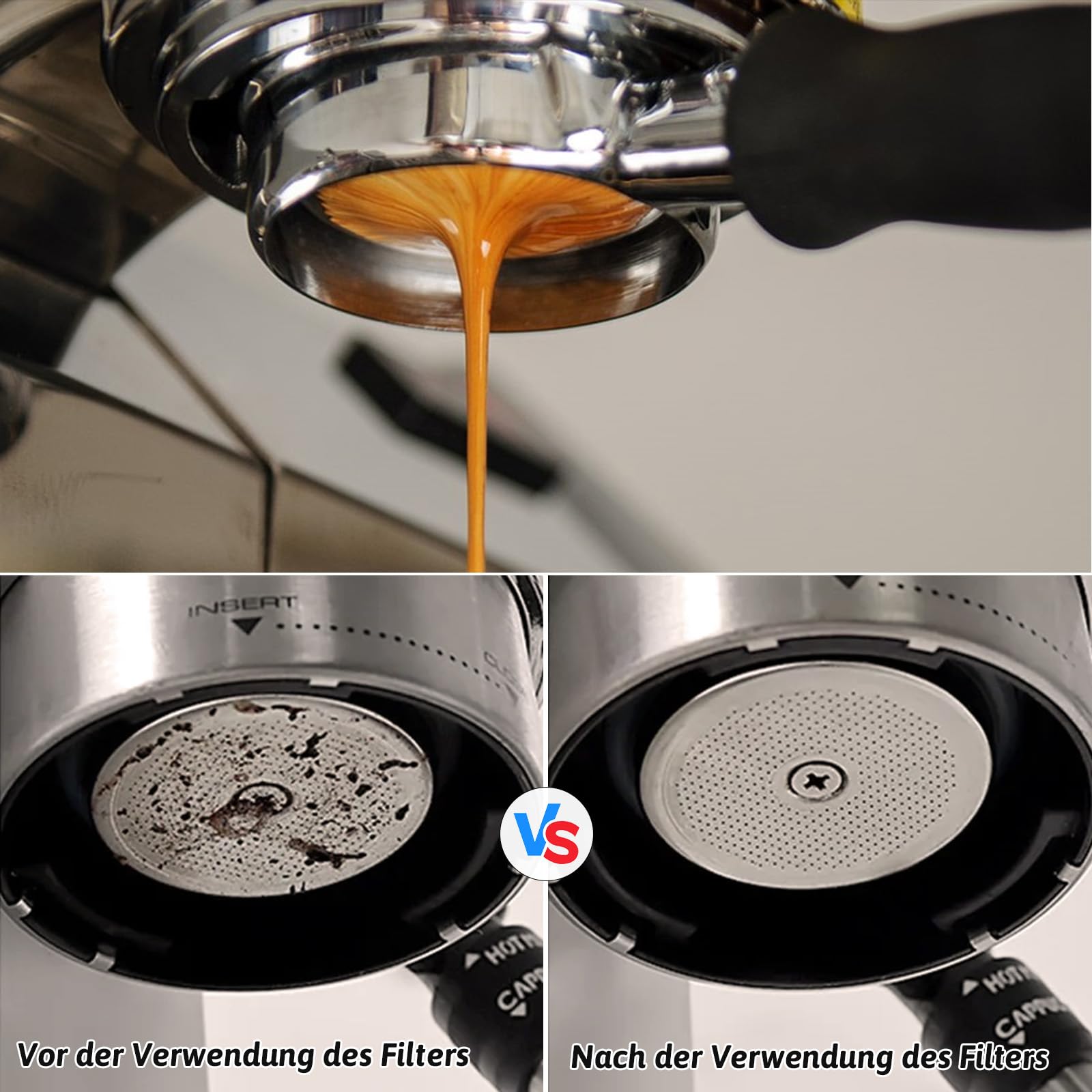 Shutex Tamper caffè con Puck Screen 51mm, Espresso Tamper, 304 Acciaio Inox Base Filettata Coffee Press, incl Tamper Mat, Regolatore di Pressione, Tamper 51mm, per Caffè e Amanti del Caffè
