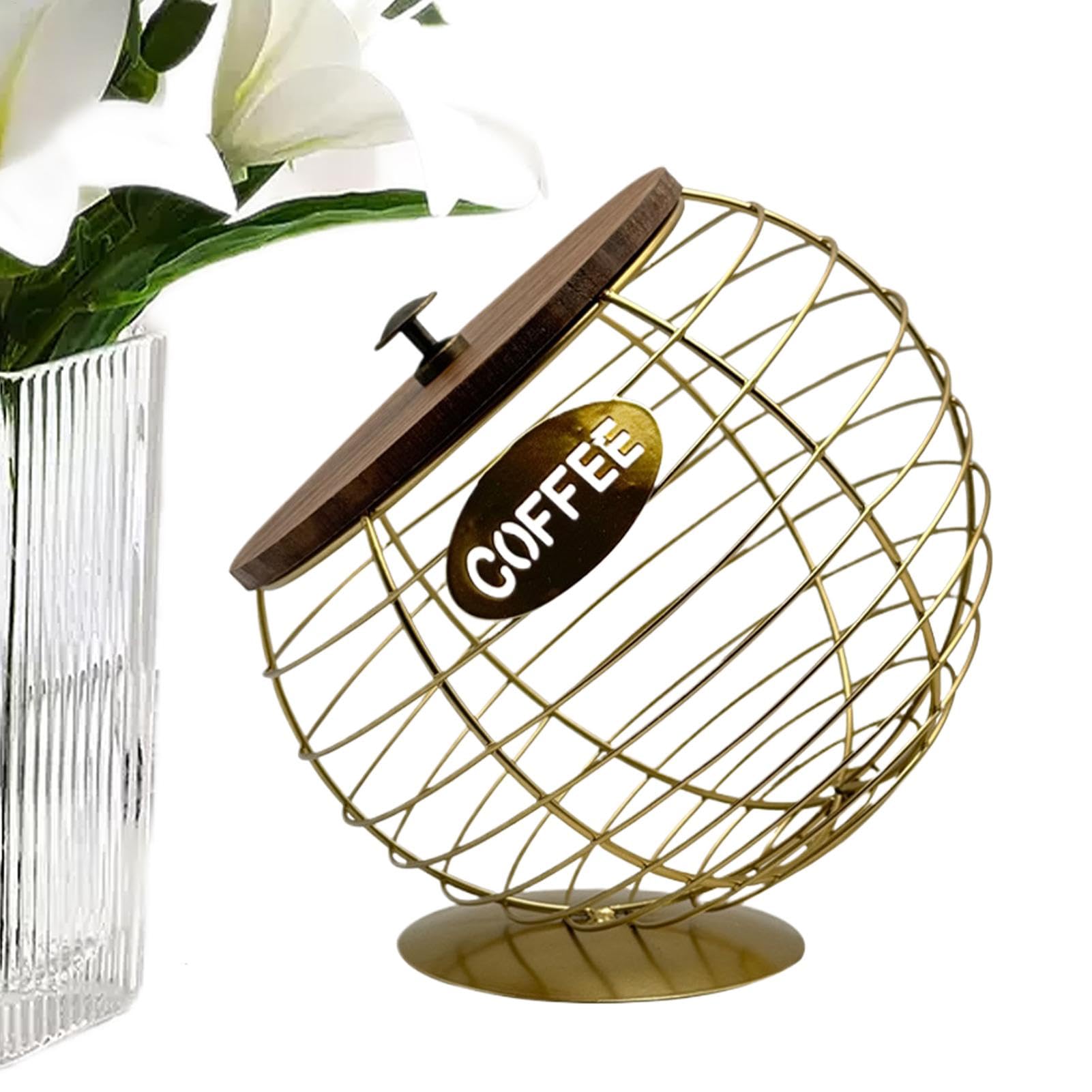 Bol à fruits et paniers à dosettes de station de café en fil de fer pour la maison