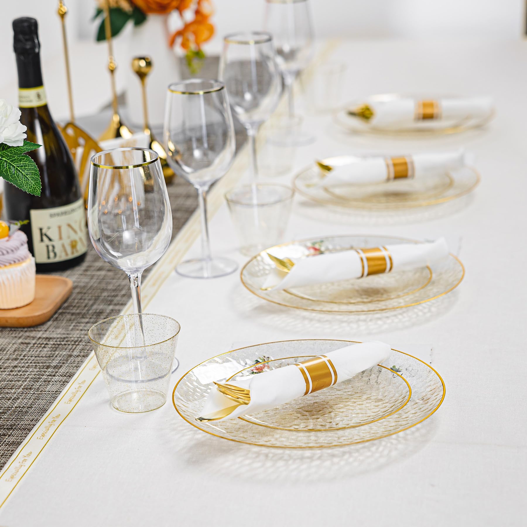HOMIP Gold Glitter Dinnerware Set - 175 Piece -7 HOMIP Gold Glitter Dinnerware Set - 175 Piece -7