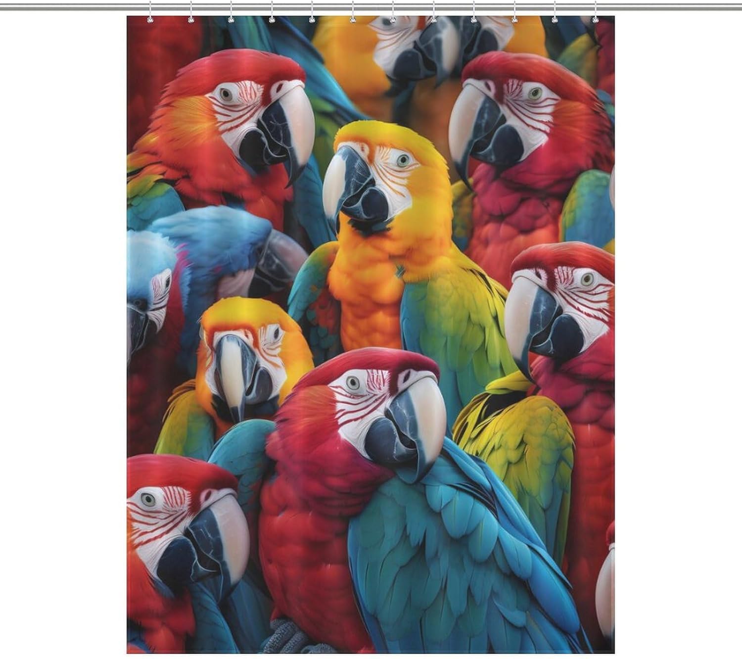 Parrots Birds Funny Shower Curtains Washable Bath Curtain Liner with Hooks for Bathroom Bath Tubs