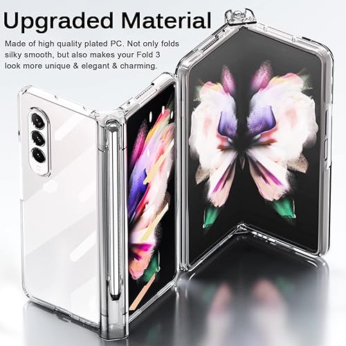 Miniatura 6 de Miimall Funda para Samsung Galaxy Z Fold 3 con bolígrafo, Z Fold 3 con S Pen con soporte para bolígrafo + pantalla de vidrio templado + cubierta de