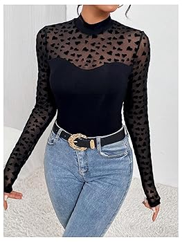 GORGLITTER Women's Turtleneck Long Sleeve Fall Tops Y2K