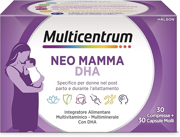 Multicentrum Neo Mamma DHA Integratore Multivitaminico per Post Parto