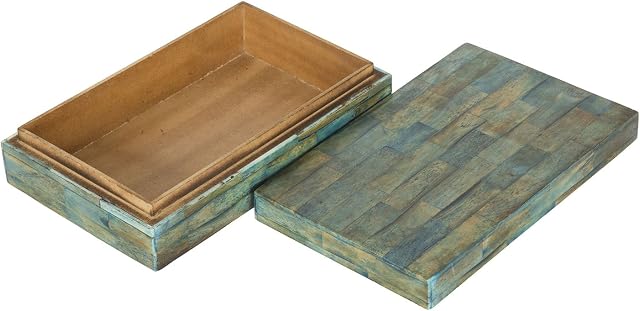 Handicrafts Home Verdigris Covered Keepsake Decorative Jewelry Box & Organizer Size Large - Christmas Gifts New Years Gift