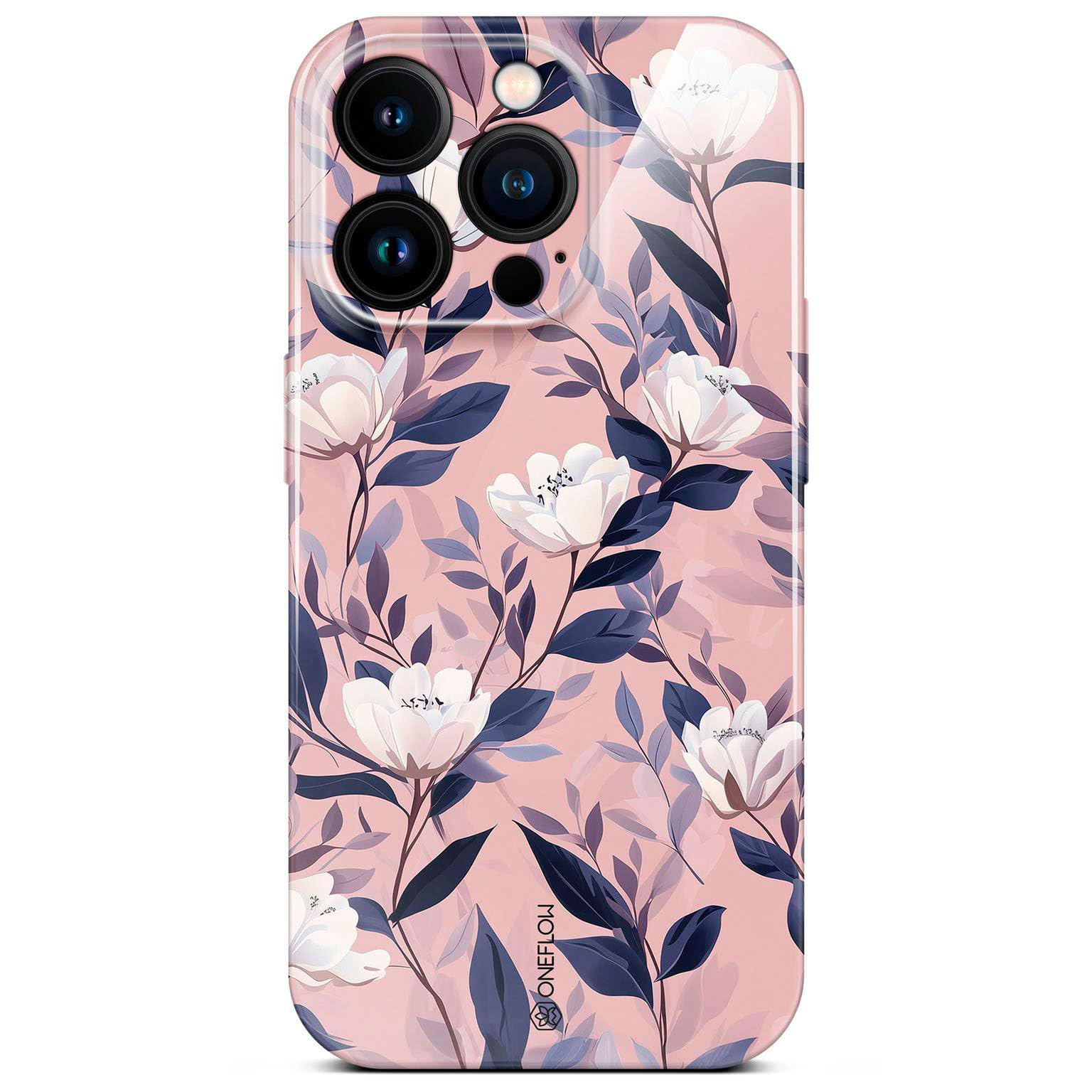 Coque fleurs iPhone 16 Pro blanche et rose idéale pour le quotidien - 8