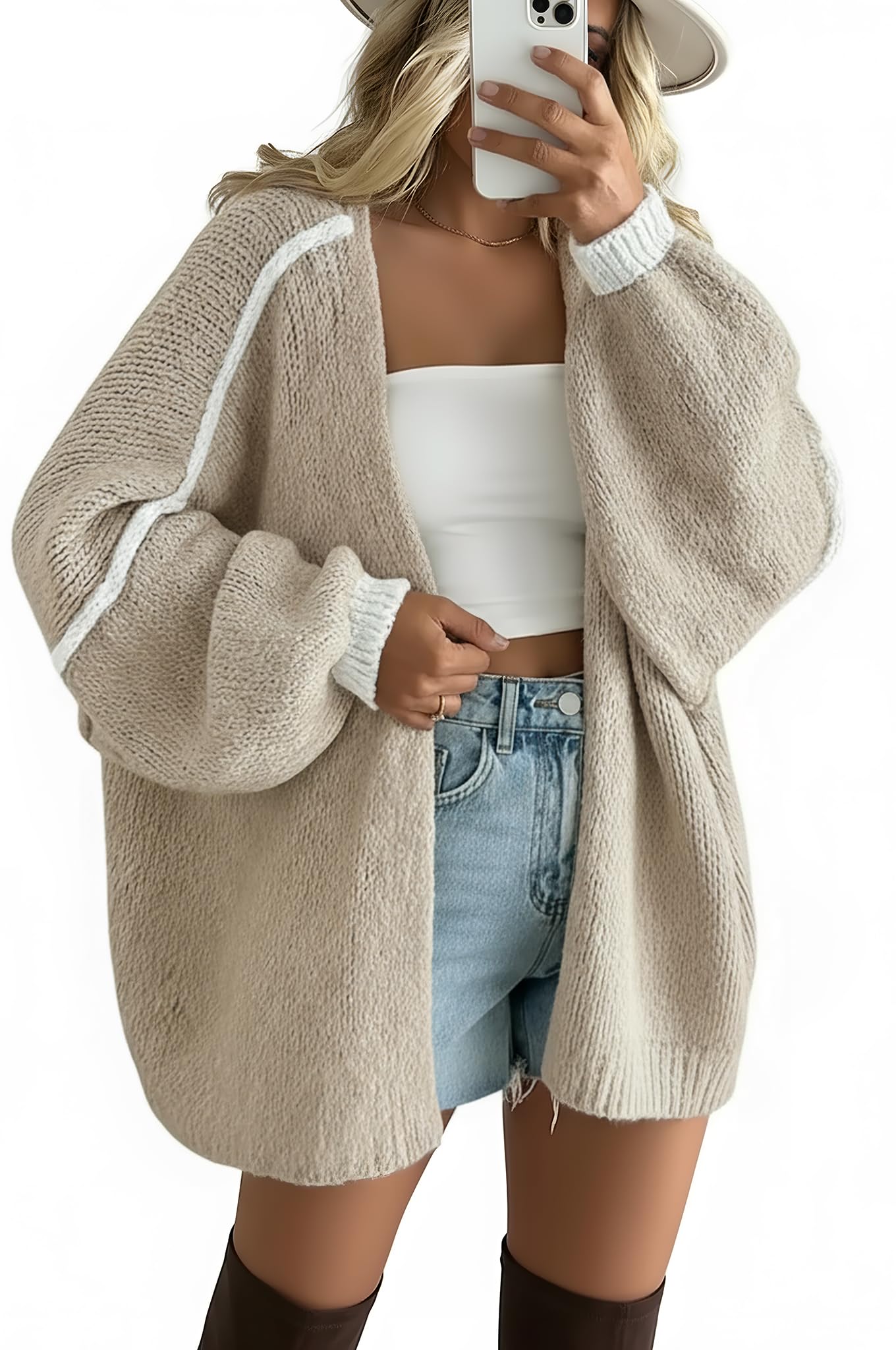 Disamer Oversized Cardigan Sweaters for Women Fall 2025 Winter Clothing Long Sleeve Knit Open Front Chunky Cardigans Sweater
