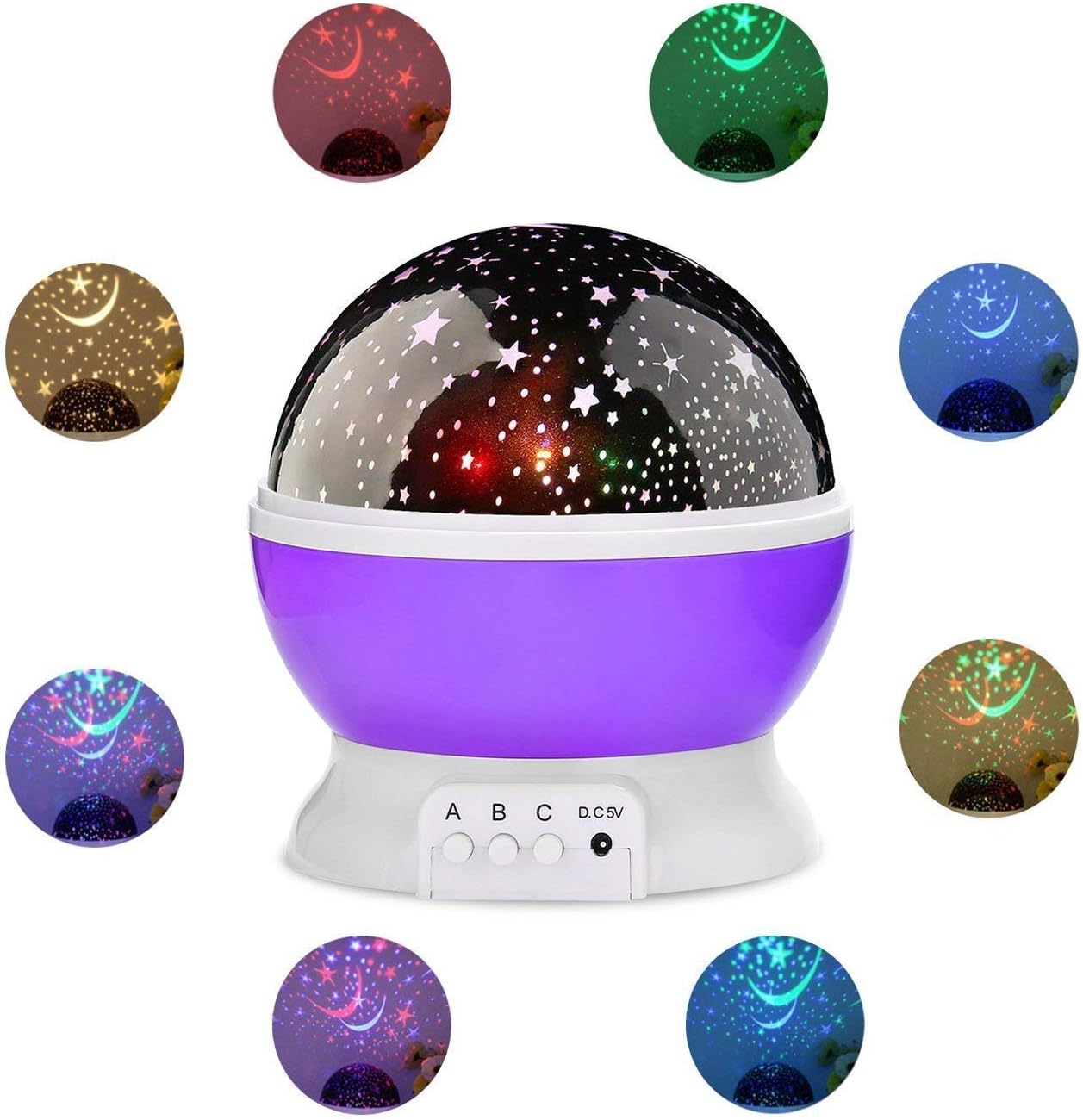 Whixant New Amazing LED Sky Master Projector Starry Night Light Projector Lamp with 2 Way Power Supply for Party, Gift, Christmas, Sky Star Master Night Light, Night Bulb, Night Lamp (Multicolor)