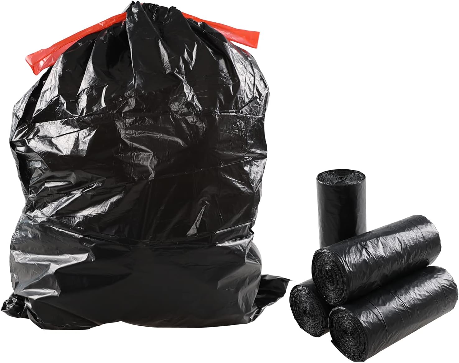 Amazon.com: Saedy 8 gallon Kitchen Trash Bags, Black Garbage Bags, 200 ...