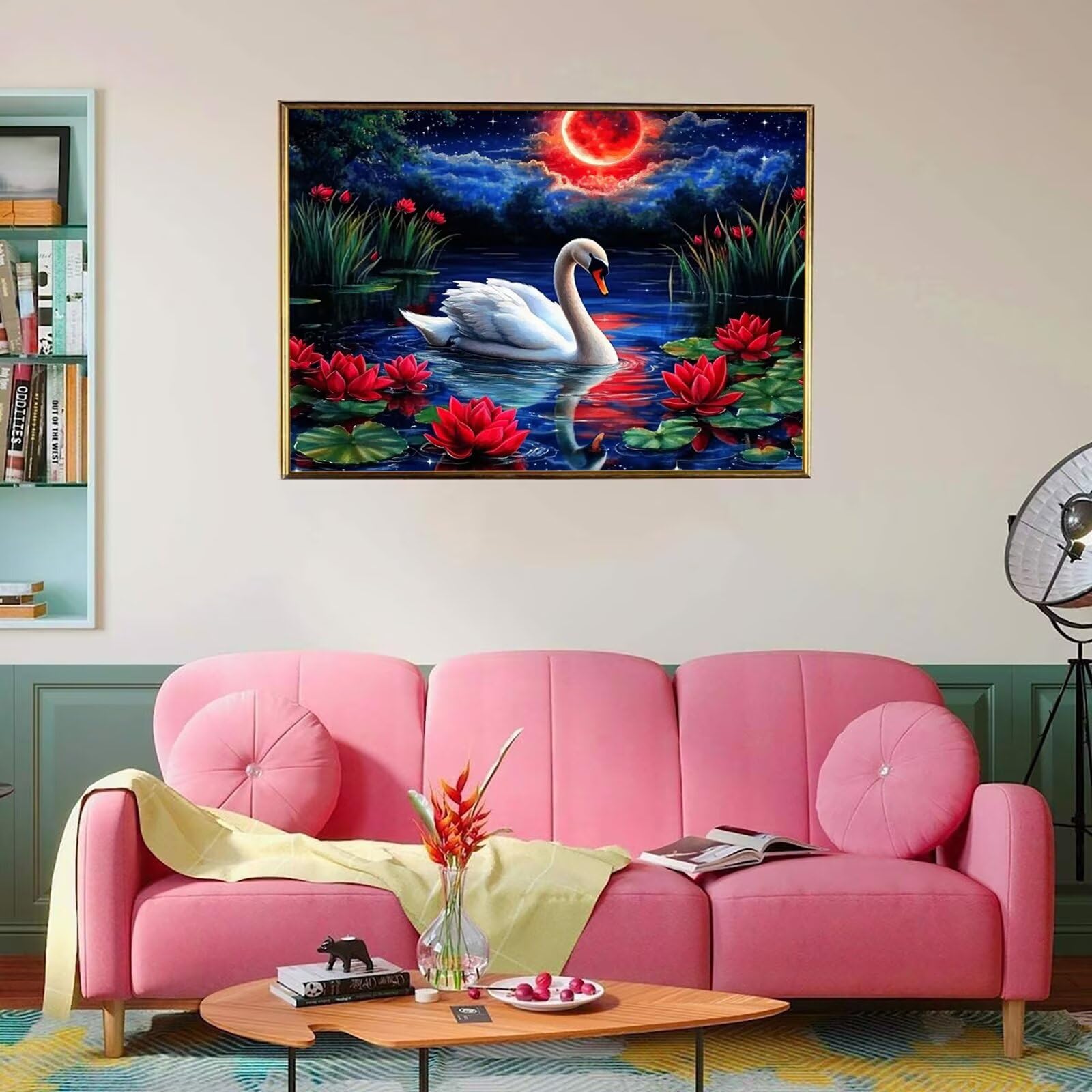 Puzzle z zachodem słońca, 1500 elementów, trudne puzzle, drewniane puzzle dla całej rodziny, zestaw "zrób to sam", dla dorosłych, nadają się jako dekoracja ścienna i prezenty, temat: łabędź 8p-500