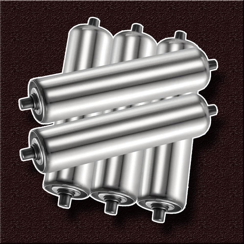 Rullo trasportatore in acciaio inox, 5 pezzi di rulli di scorrimento di ricambio for trasportatori a gravità, tubo in acciaio for impieghi gravosi commerciali for magazzini, diametro 1" 2"(Dia 50mm(2"