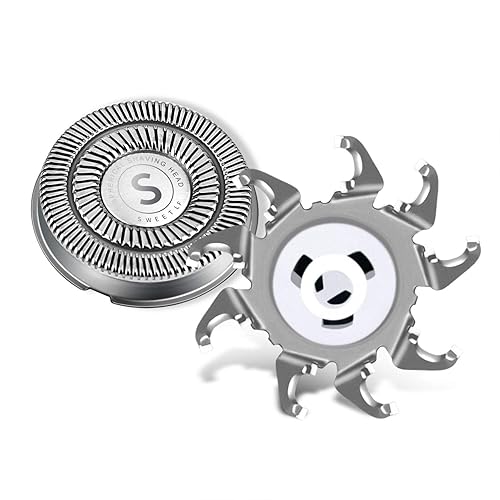 Miniatura 4 de SweetLF 3 piezas de repuesto de cabeza de afeitadora cortadores de cuchilla IPX7 impermeable maquinilla de afeitar eléctrica húmeda y seca 3D para