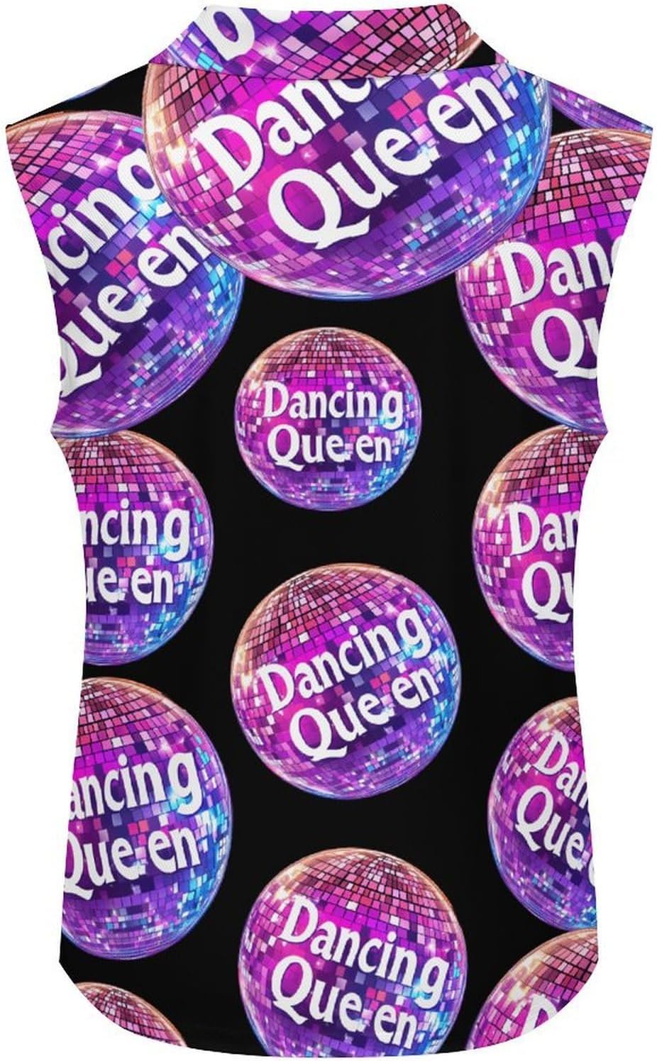 Dancing Queen Women's Golf Shirt Sleeveless Polo Shirts Tank Tops Blouses Tennis T-Shirts Casual