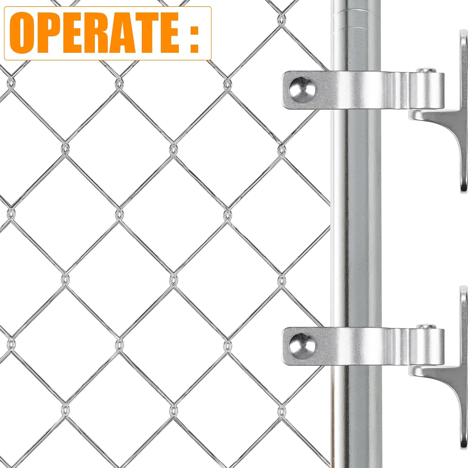 2 Pack Wall Mount Gate Hinges for 1-5/8'' Pipe | 304 Stainless Steel | Chain Link Fence Parts