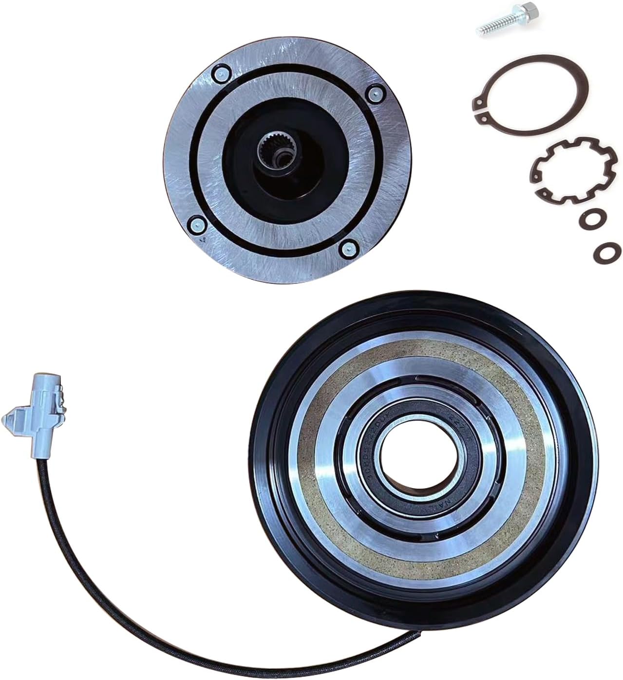 10S17E AC Compressor Clutch Assy for Dod-ge Ram 1500 2500 8 CYL 5.7L 2003 2004 2005 2006 2007 2008 Auto Air Compressor Clutch Oil Assembly Kit Pulley Bearing Coil Plate 2011277