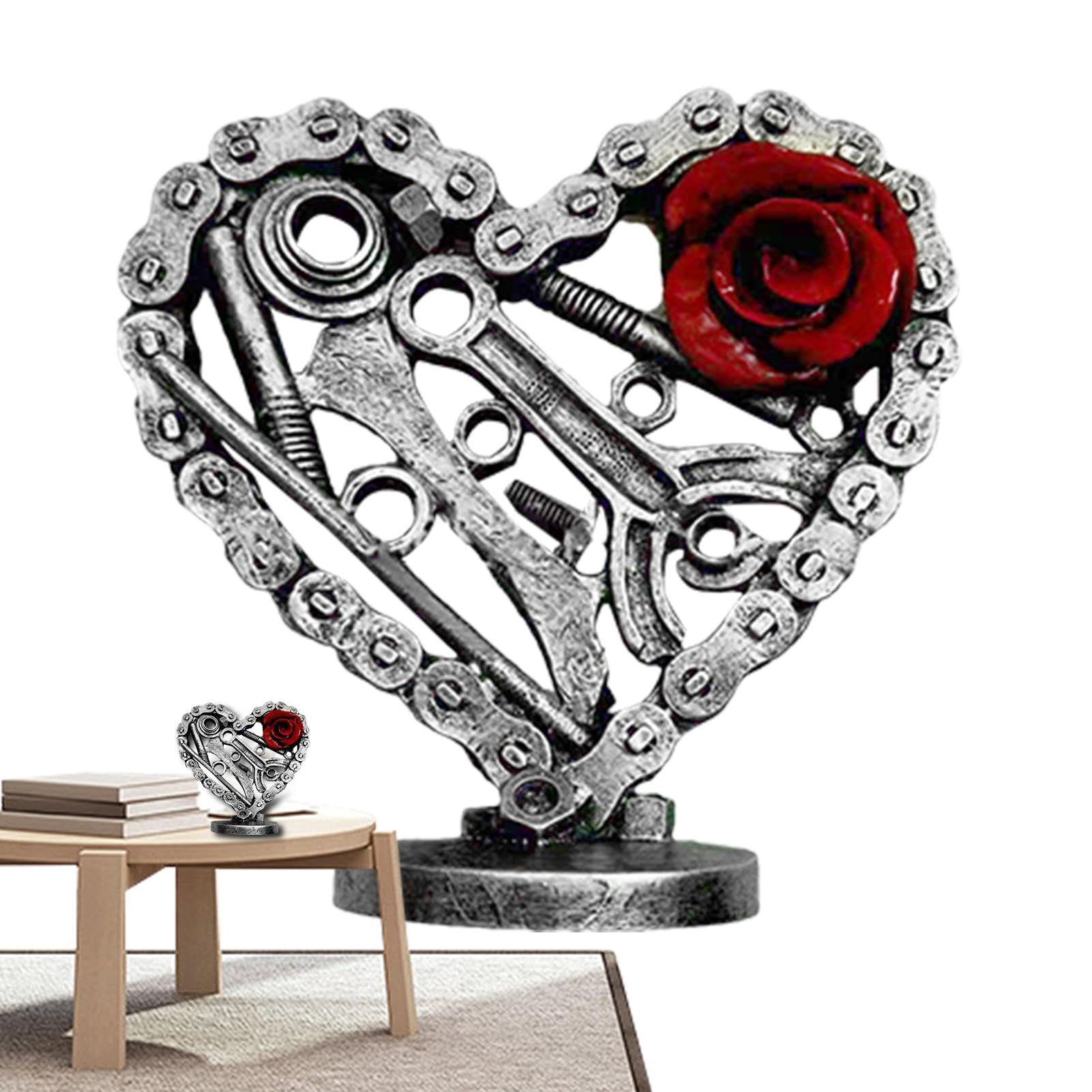 Amazon.co.jp: レトロなハート型彫刻 | 模造メタル ハート ローズ
