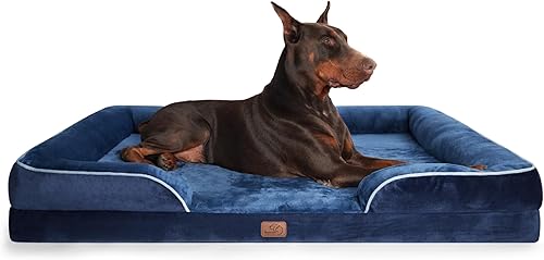 Vista 263 de Bedsure - Cama ortopédica mediana para perros, sofá cama impermeable para perros medianos, espuma de soporte con funda extraíble y lavable, forro