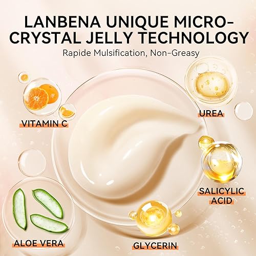 Miniatura 7 de LANBENA Crema de urea 40 por ciento para pies más 2% ácido salicílico 3.52 onzas, crema de pies y crema de manos máxima fuerza con aloe vera para