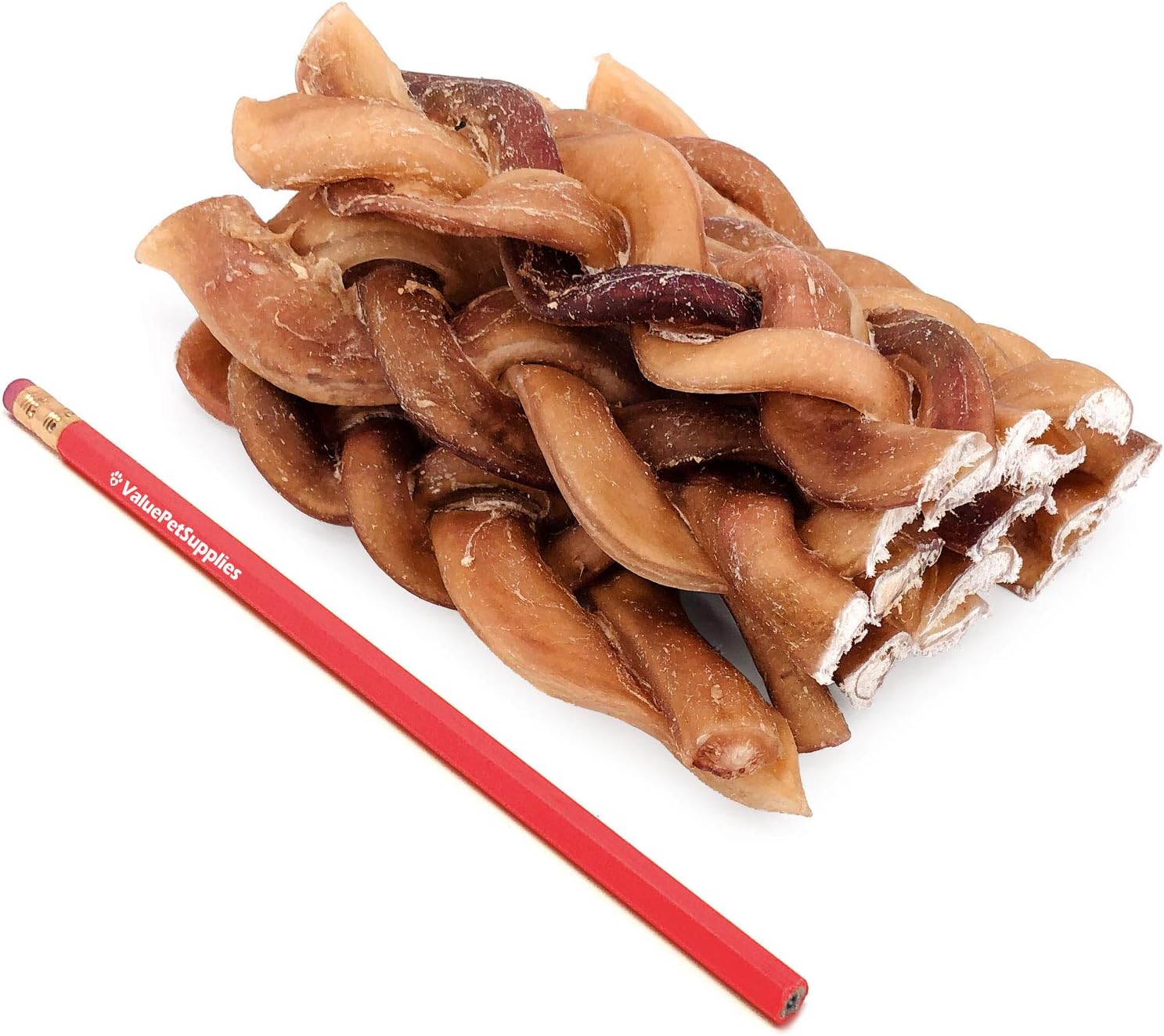 ValueBull Braided Bully Sticks for Large Dogs, Thick 6 Inch, 100 Count Wholesale Pack - All Natural, Grass Fed, Single Ingredient, Long Lasting Dog Treats