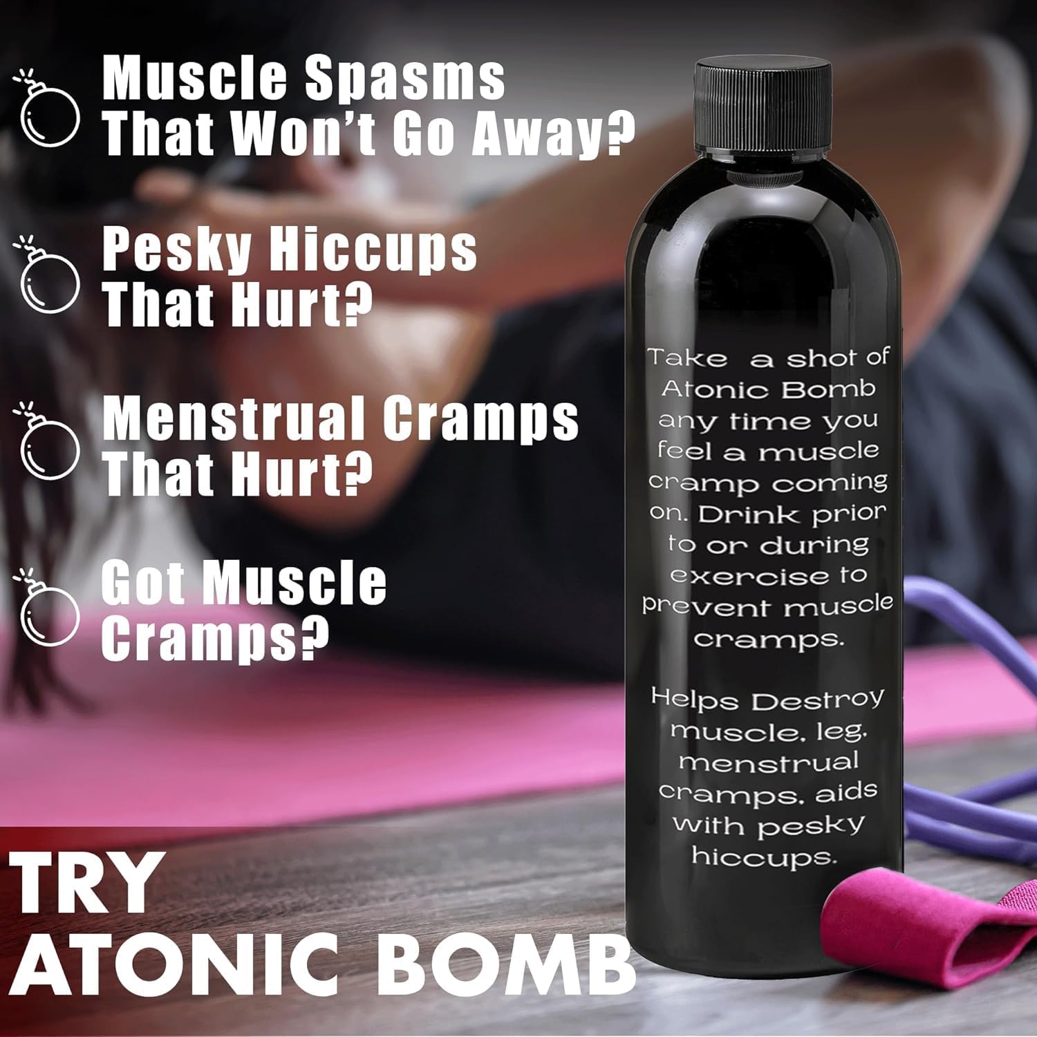 Tonic Man Atonic Bomb Made with Raw Apple Cider Vinegar 16oz Bottle (Pack of 4)