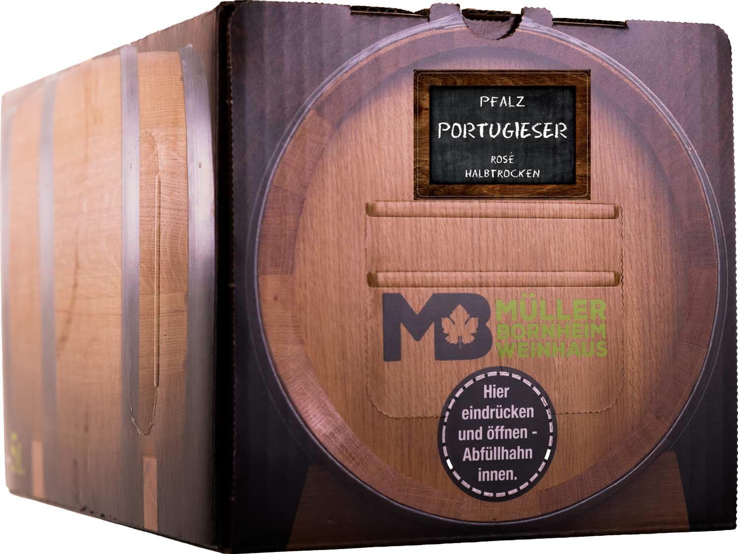 Weinhaus Müller Bornheim Rosé Bag in Box 5L Portugieser halbtrocken Pfälzer Qualitätswein