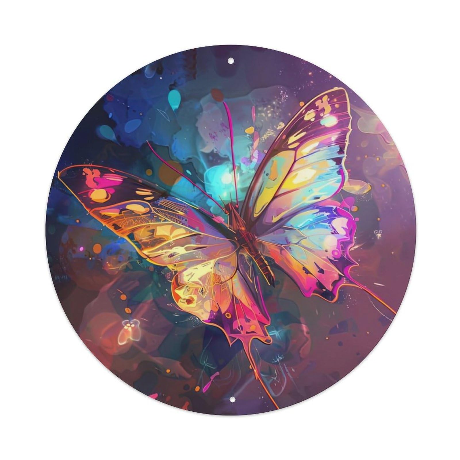 Animal Artwork Butterflies in The Universe Metal Tin Sign