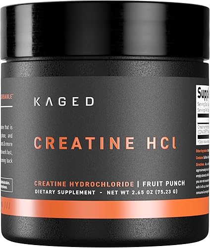 Kaged Creatina HCl en polvo 7 veces más concentrada vs Mono Construcción y recuperación muscular Alta absorción Sin hinchazón Creatina para
