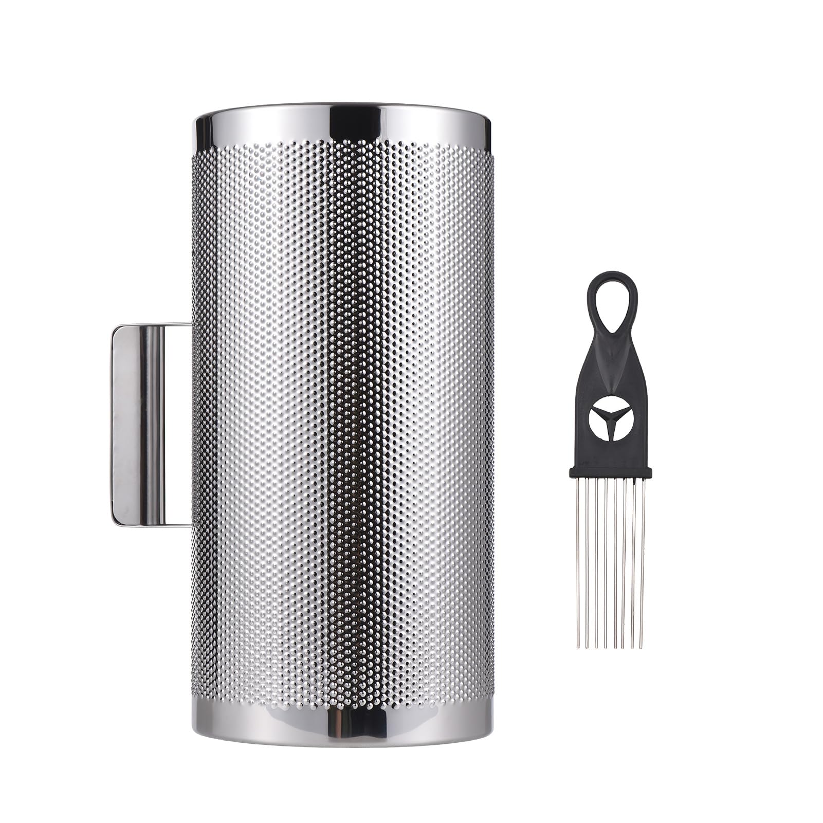 12 -Zoll -Edelstahl Guiro Shaker, professioneller Metall -Percussion -Shaker mit Schaber, Bandbegleiter Sand Hammer Guiro Musical Instruments Tool für Live -Performance, Silber (12 Zoll)