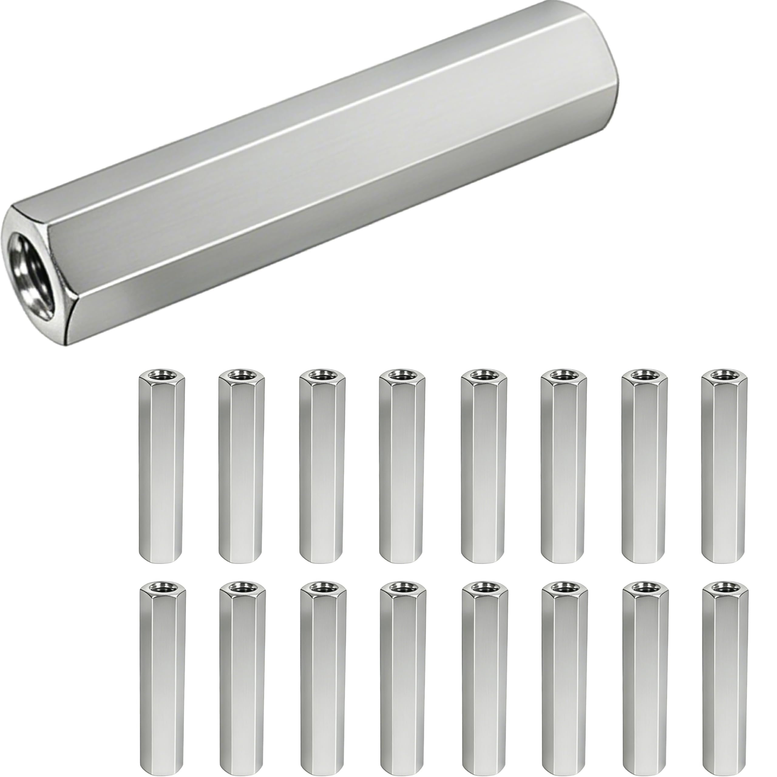 304 Stainless Steel Coupling Nuts - M6 x 1.0 -19 304 Stainless Steel Coupling Nuts - M6 x 1.0 -19