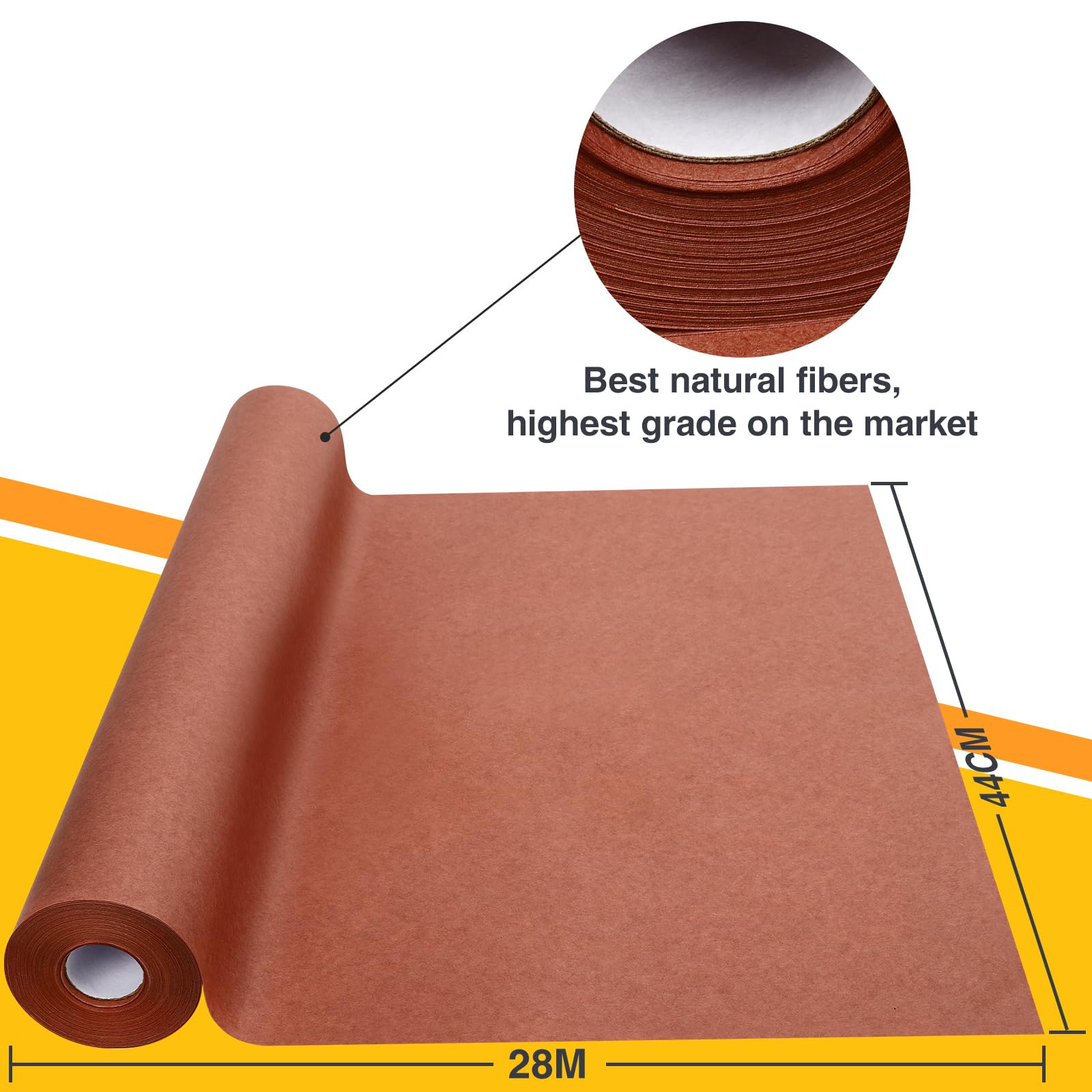CEWROM Butcher Paper – 45cm X 15m Rosa Kraftpapier Zum Grillen, Smoken & Backen, Fettdicht & Wasserabweisend