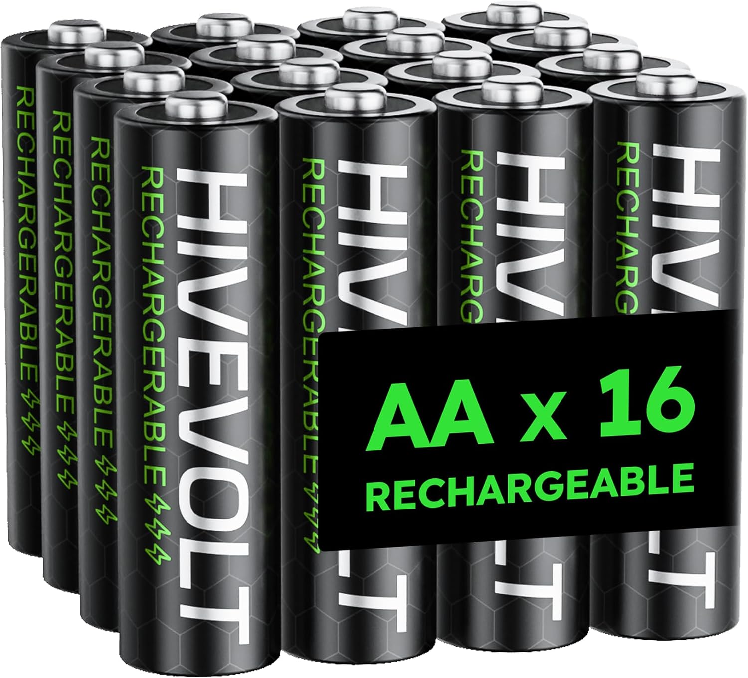 Rechargeable AA Batteries, 2800mAh High Capacity Double A Battery NiMH Low Self Discharge, 16 Count