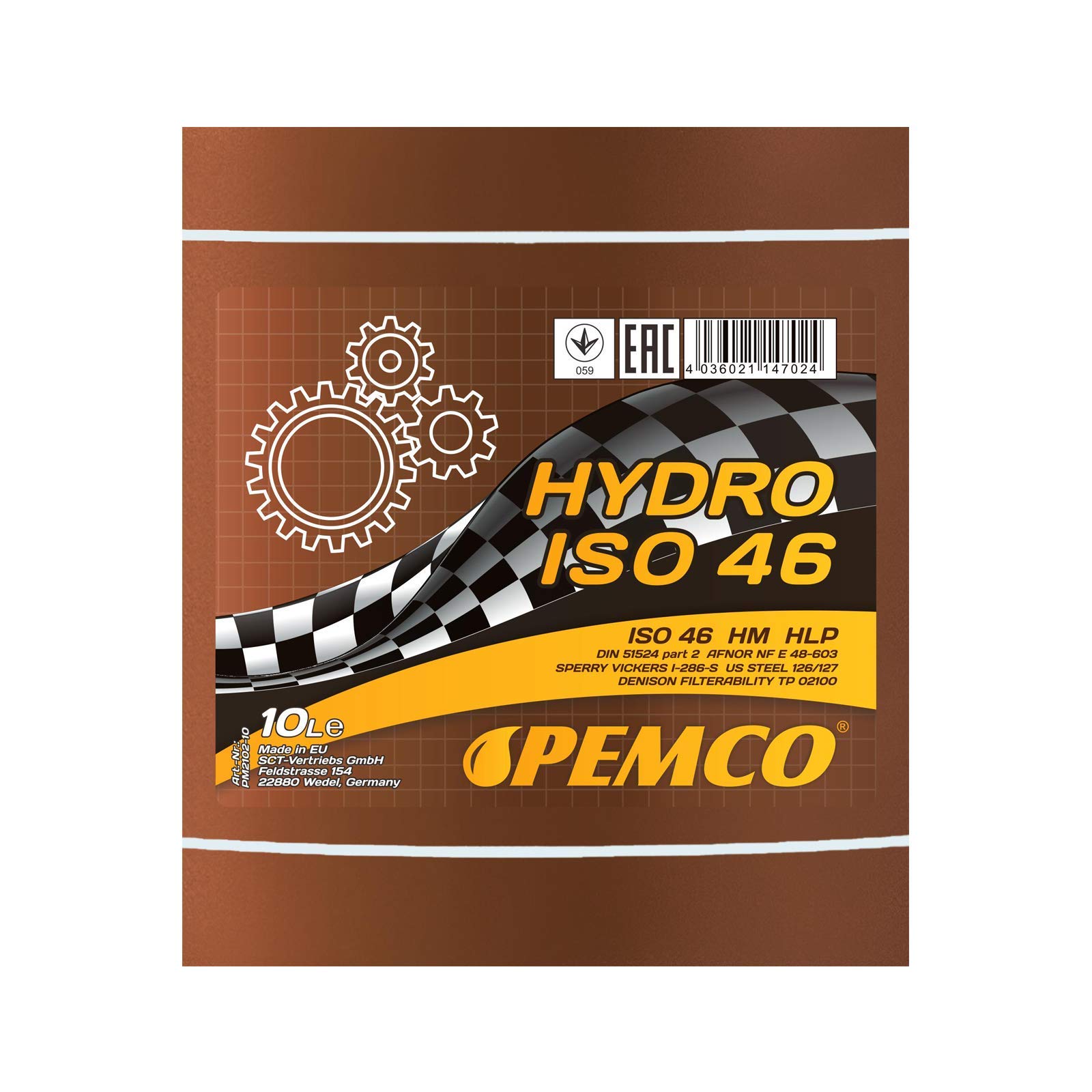 10L Pemco Hydrauliköl Hydro ISO 46 Mineralöl HLP 46 Schmieröl DIN 51424-2 Öl + Abfüllschlauch