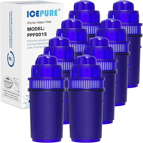 Miniatura 10 de ICEPURE Filtro de agua para jarra, compatible con todos los sistemas de filtración PUR® para jarras y dispensadores, repuesto para PUR CRF950Z,